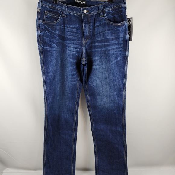 Wolverine FR Womens 18R Jeans Heavy Duty Mid Rise Curvy Fit Straight Leg (36x32)